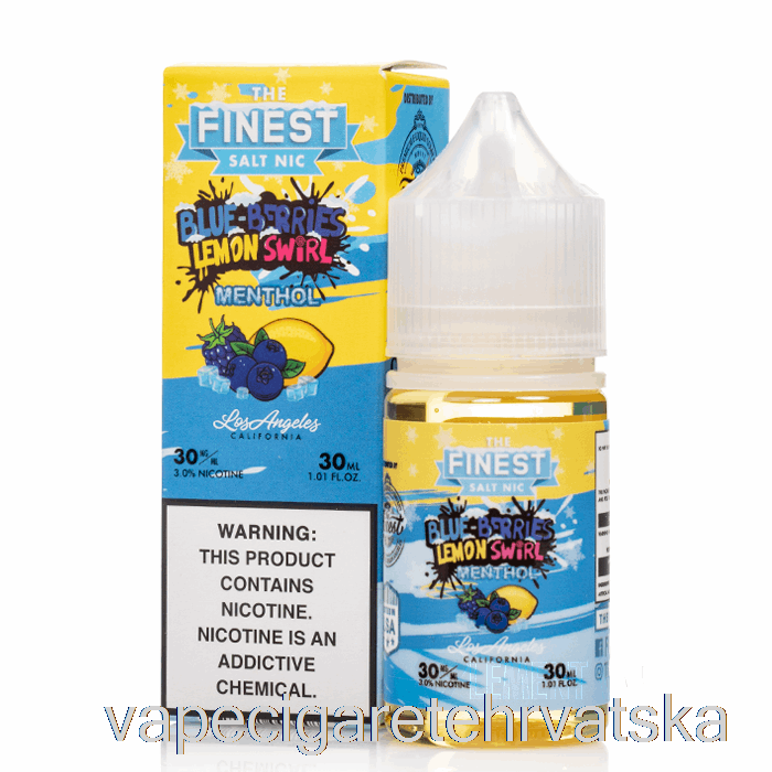 Vape Cigarete Blue-berries Lemon Swirl Mentol - The Finest Candy Edition Sol Nic - 30ml 30mg